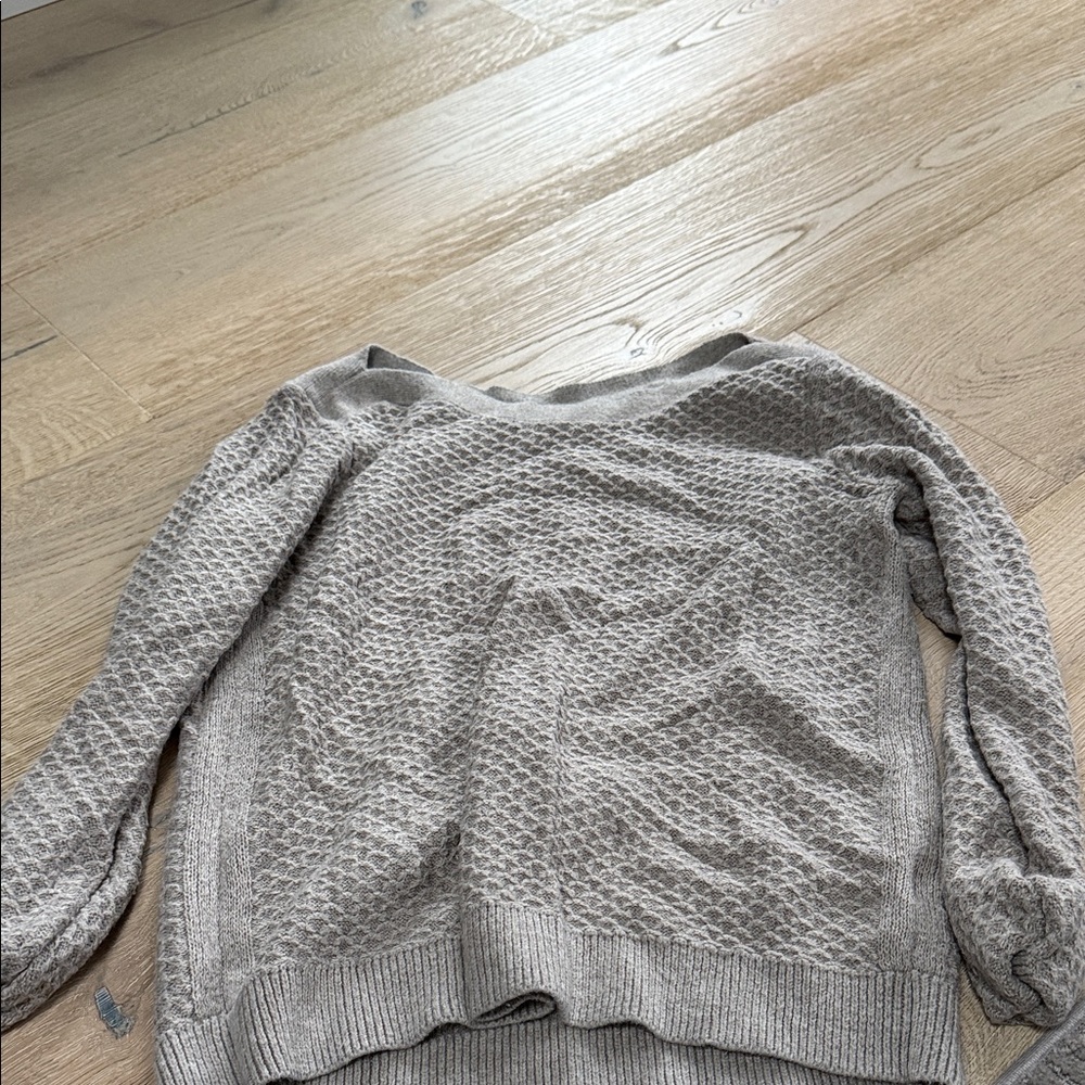 Gray Textured Women's Sweater